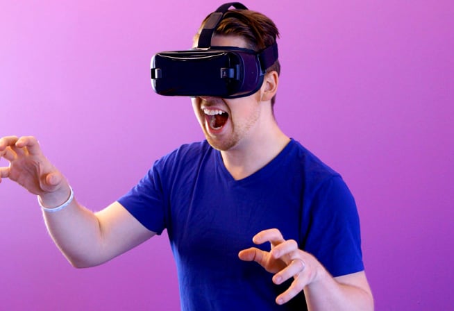 image of man with VR